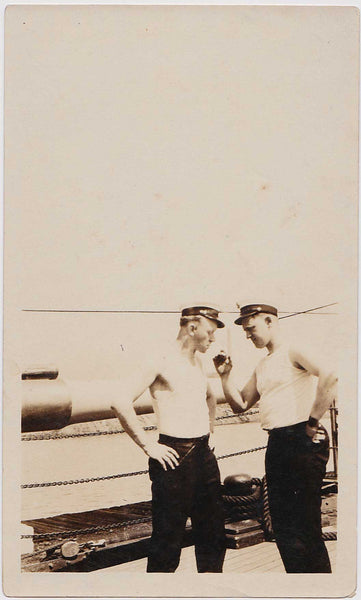 Two Sailors Arguing: Vintage Photo