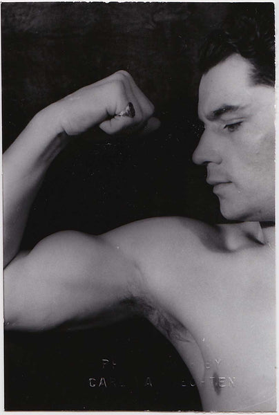 Carl Van Vechten: Sandor Szabo Flexing Biceps vintage photo postcard