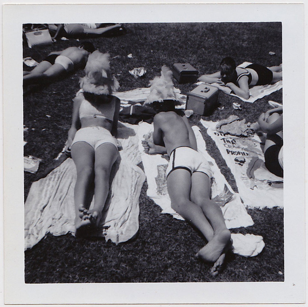 Sexy Sunbathers vintage snapshot