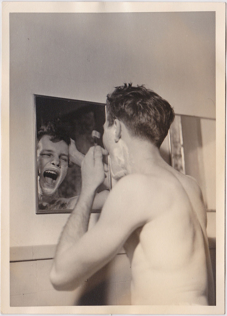Man Shaving 2 vintage gay photo