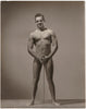 Spartan of Hollywood: Male Nude Holding Foil vintage physique photo