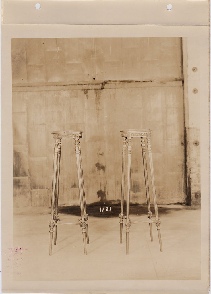 Altman Collection: Pair of Tables at a Crime Scene vintage sepia photo