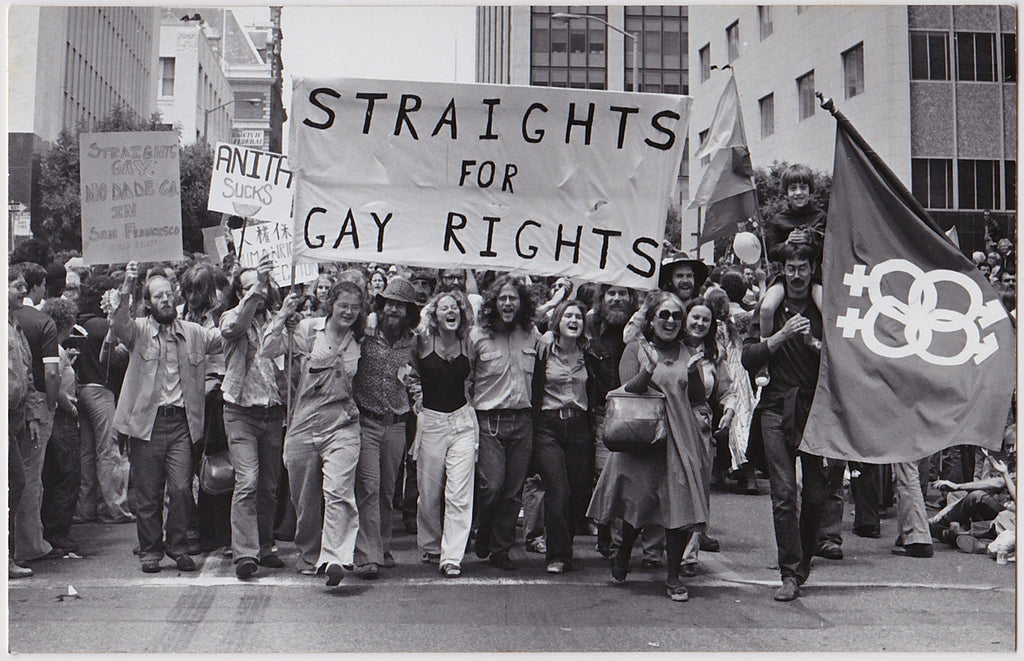 Straights for Gay Rights: Real Photo Postcard by Marie Ueda 1977 ...