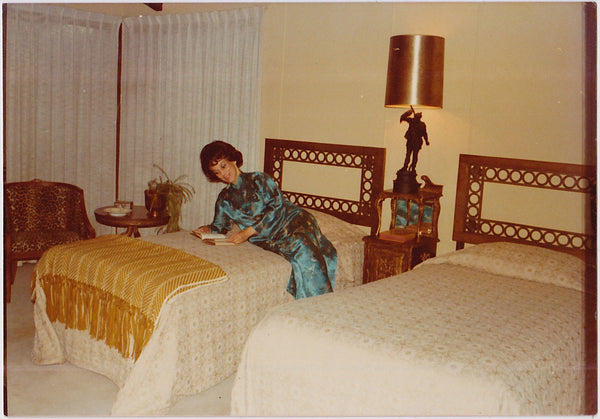 Woman on Bed original vintage photo
