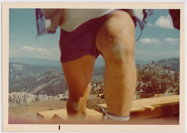 Beefy hiker knees vintage color snapshot
