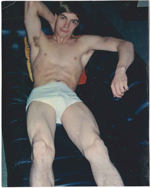 Anonymous Young Man in Tighty-whities vintage gay photo snapshot